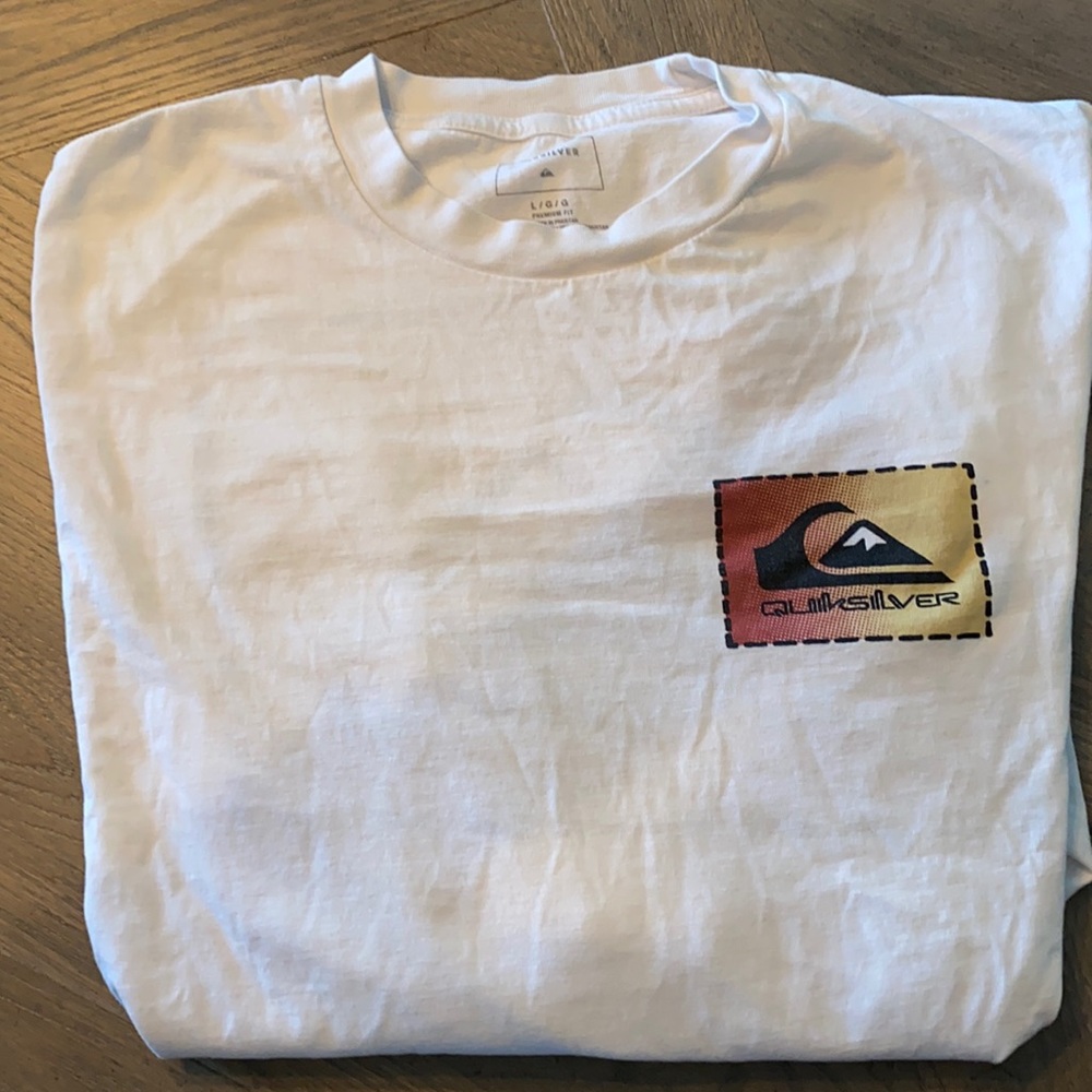 Quiksilver men’s long sleeve white T-shirt Large